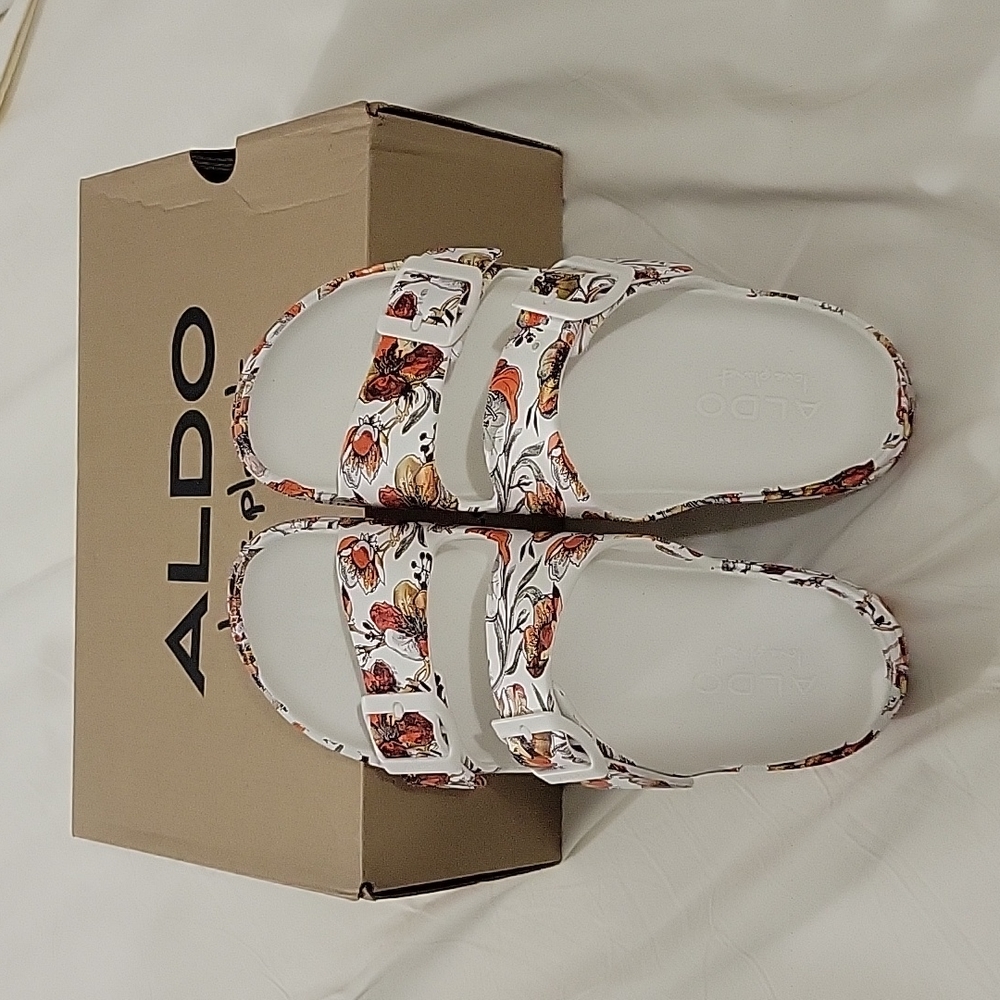ALDO VEGAN LEATHER slide Sandal 👡